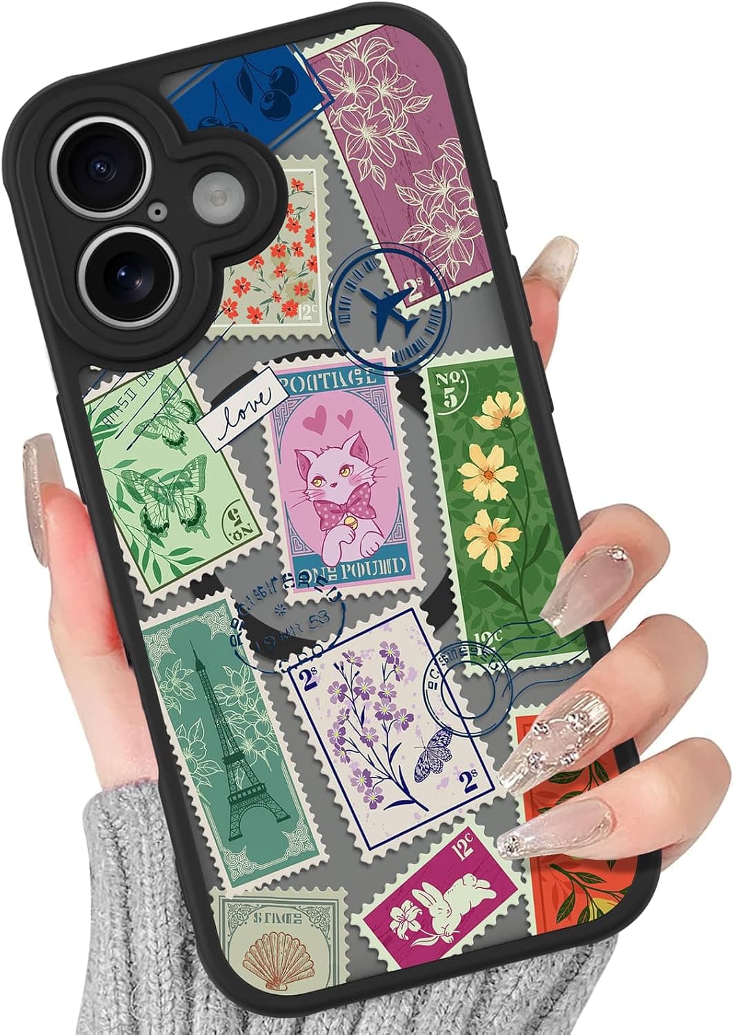 Magnetic MagSafe Stamp Pattern Case